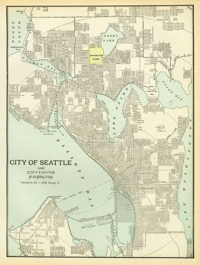 Seattle historische kaart
